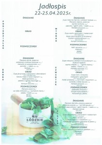 Jadłospis 22.04.-25.04.2025