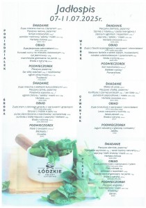 Jadłospis 07.07.-11.07.2025