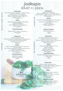 jadłospis 03.11.-07.11.2025